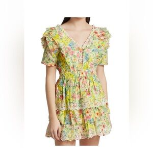 NWT LSF Aldina Ditsy Floral Ruffle Mini Dress